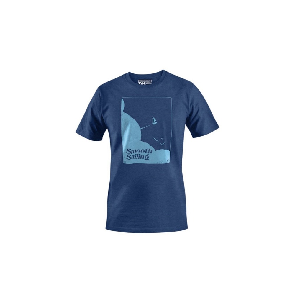 Brand New Men's Size XL Zyn Rewards SMOOTH SAILING T-SHIRT Authentic Blue Sealed